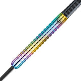 Foxfire Urban Steel Tip Darts close up image showing detailed grip patterns, machining, coating, and precision craftsmanship