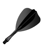 Winmau Fusion Arrow Integrated Flight & Shaft Black angled view highlighting the product design and profile.