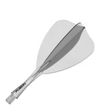 Winmau Fusion Arrow Integrated Flight & Shaft Clear angled view highlighting the product design and profile.