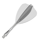 Winmau Fusion Arrow Integrated Flight & Shaft Clear angled view highlighting the product design and profile.