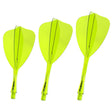 Winmau Fusion Arrow Integrated Flight & Shaft Yellow main product image on a white background.