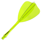 Winmau Fusion Arrow Integrated Flight & Shaft Yellow angled view highlighting the product design and profile.