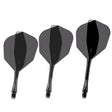 Fusion Integrated Flight & Shaft Black No6 by Winmau main product image on a white background.