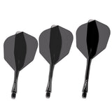 Fusion Integrated Flight & Shaft Black No6 by Winmau main product image on a white background.