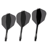 Fusion Integrated Flight & Shaft Black No6 by Winmau main product image on a white background.