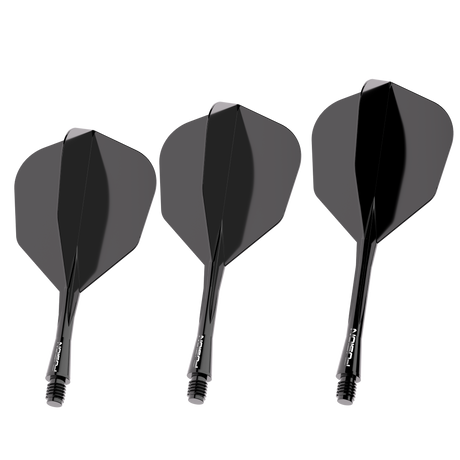 Fusion Integrated Flight & Shaft Black No6 by Winmau main product image on a white background.