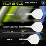Fusion Integrated Flight & Shaft Clear No6 by Winmau graphic displaying the product specifications and key technical information.