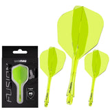 Fusion Integrated Flight & Shaft Neon Yellow No6 by Winmau image showing the retail packaging.