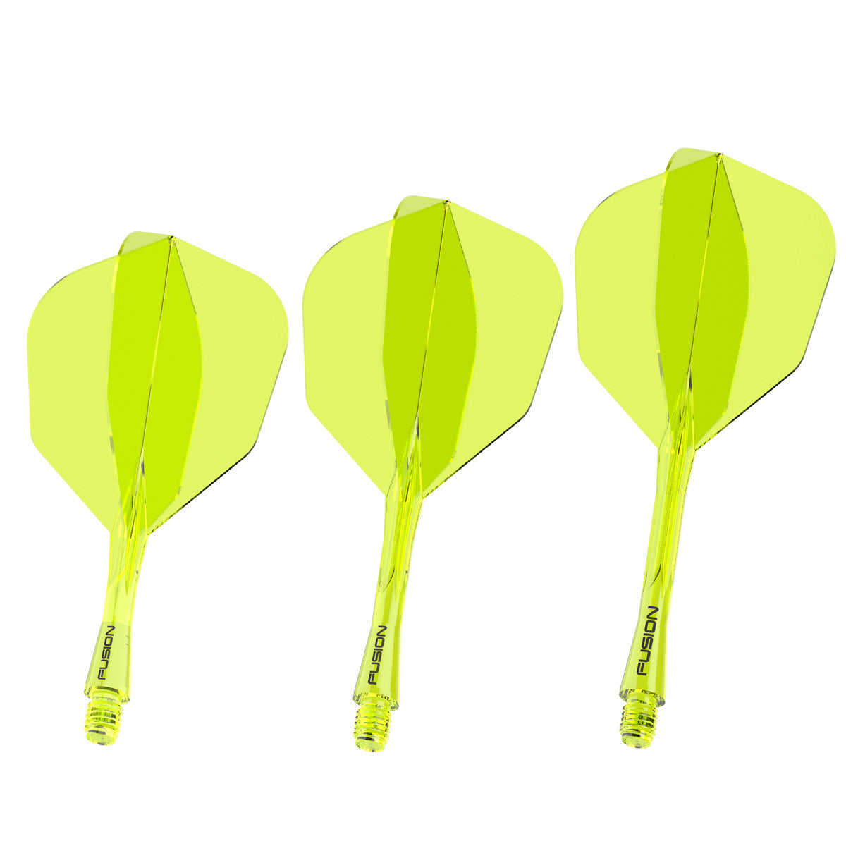 Fusion Integrated Flight & Shaft Neon Yellow No6 by Winmau main product image on a white background.