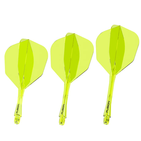 Fusion Integrated Flight & Shaft Neon Yellow No6 by Winmau main product image on a white background.
