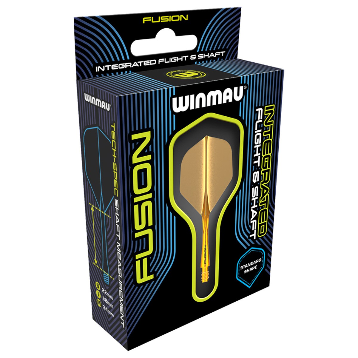 Fusion Integrated Flight & Shaft No2 by Winmau image showing the retail packaging.