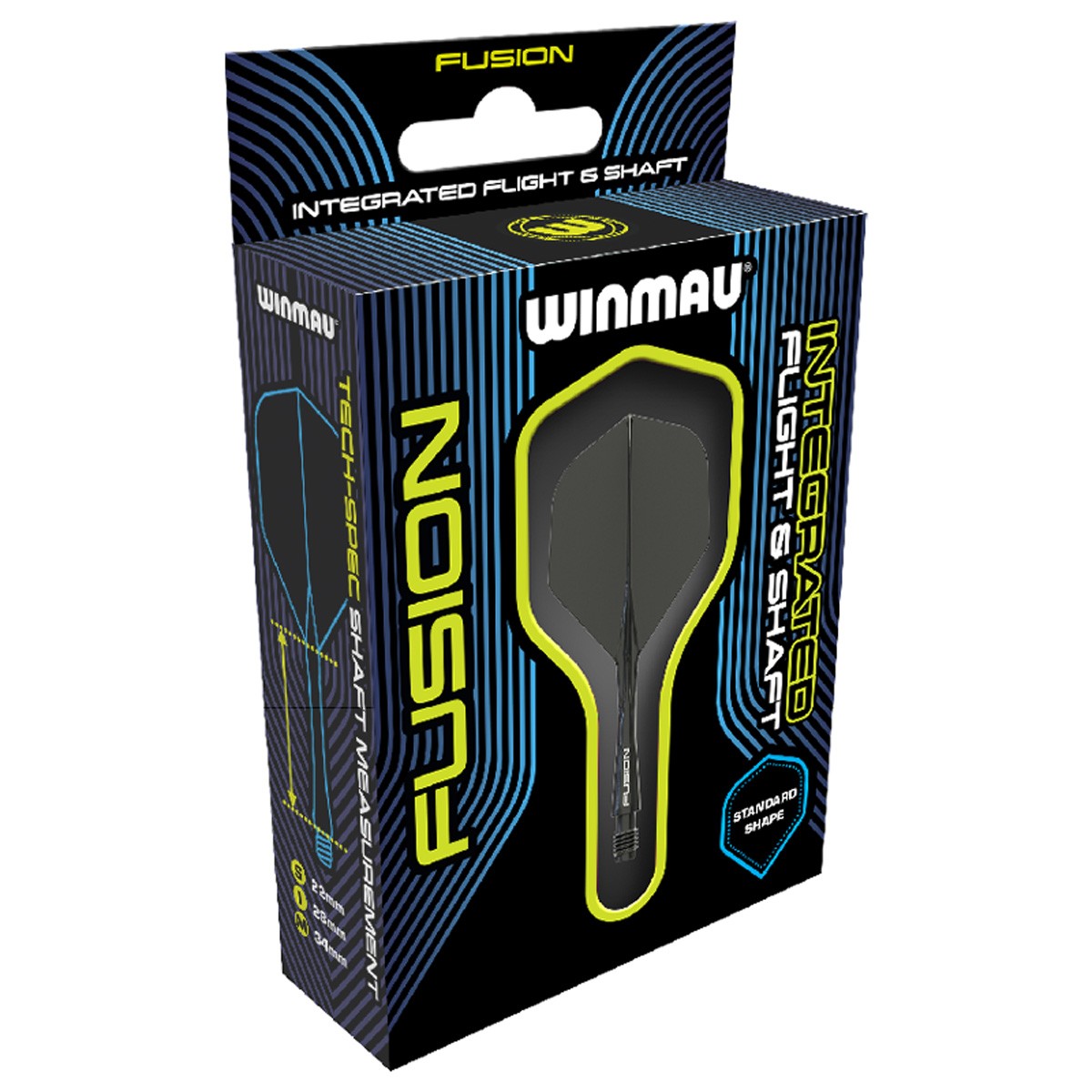 Fusion Integrated Flight & Shaft No2 by Winmau image showing the retail packaging.