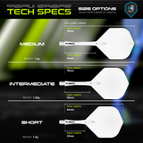 Fusion Integrated Flight & Shaft No2 by Winmau graphic displaying the product specifications and key technical information.