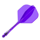 Fusion Integrated Flight & Shaft Purple No2 by Winmau angled view highlighting the product design and profile.