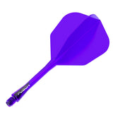 Winmau Fusion Integrated Flight & Shaft Purple No6 angled view highlighting the product design and profile.