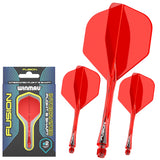 Fusion Integrated Flight & Shaft Red No2 by Winmau image showing the retail packaging.