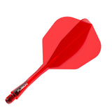 Winmau Fusion Integrated Flight & Shaft Red No6 angled view highlighting the product design and profile.