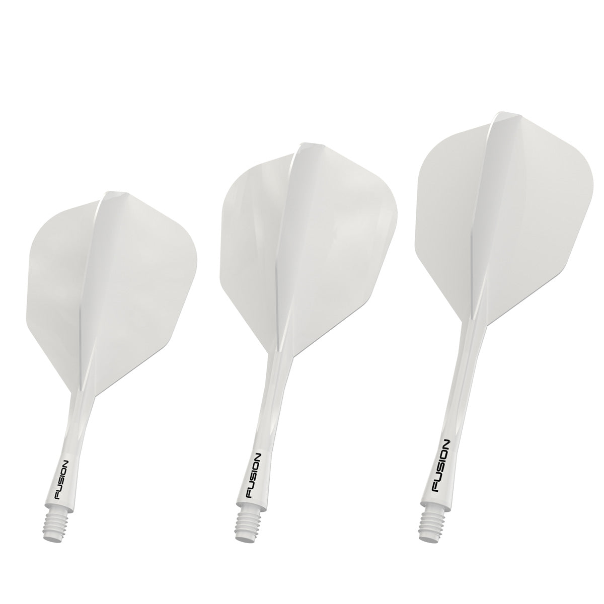 Winmau Fusion Integrated Flight & Shaft White No6 main product image on a white background.
