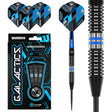 Galactics Steel Tip Darts main product image showing the darts, packaging, flights, shafts, and included accessories