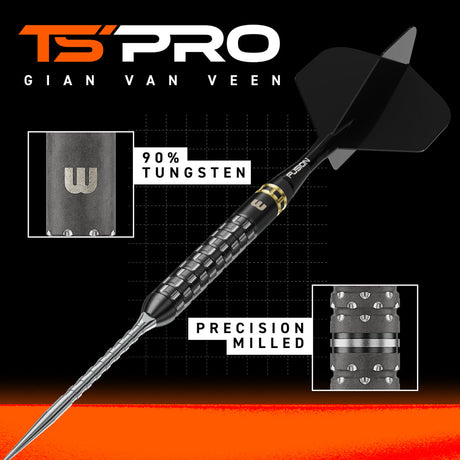 Winmau Gian Van Veen TS-PRO Switch Point 90% Tungsten Steel Tip Darts