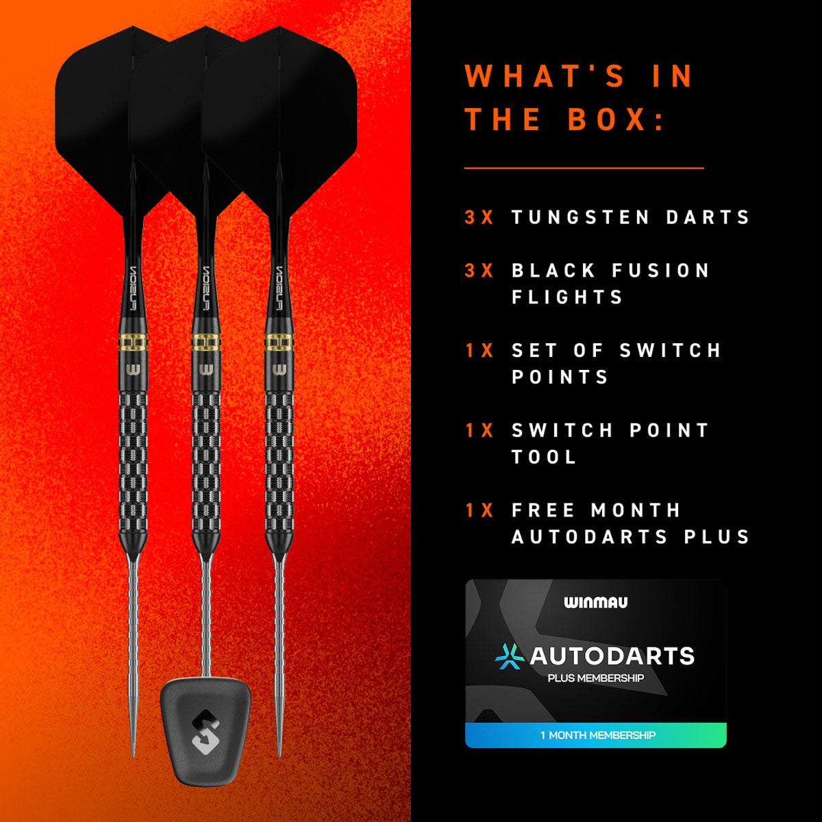 Winmau Gian Van Veen TS-PRO Switch Point 90% Tungsten Steel Tip Darts