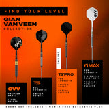 Winmau Gian Van Veen TS-PRO Switch Point 90% Tungsten Steel Tip Darts