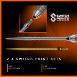 Winmau Gian Van Veen W-Max Switch Point 90% Tungsten Steel Tip Darts