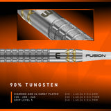 Winmau Gian Van Veen W-Max Switch Point 90% Tungsten Steel Tip Darts