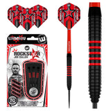 Joe Cullen Brass Steel Tip Darts main product image showing the darts, packaging, flights, shafts, and included accessories