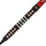 Joe Cullen Ignition Series Steel Tip Darts close up image showing detailed grip patterns, machining, coating, and precision craftsmanship