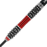 Joe Cullen Rockstar Series RS 1.0 Steel Tip Darts close up image showing detailed grip patterns, machining, coating, and precision craftsmanship