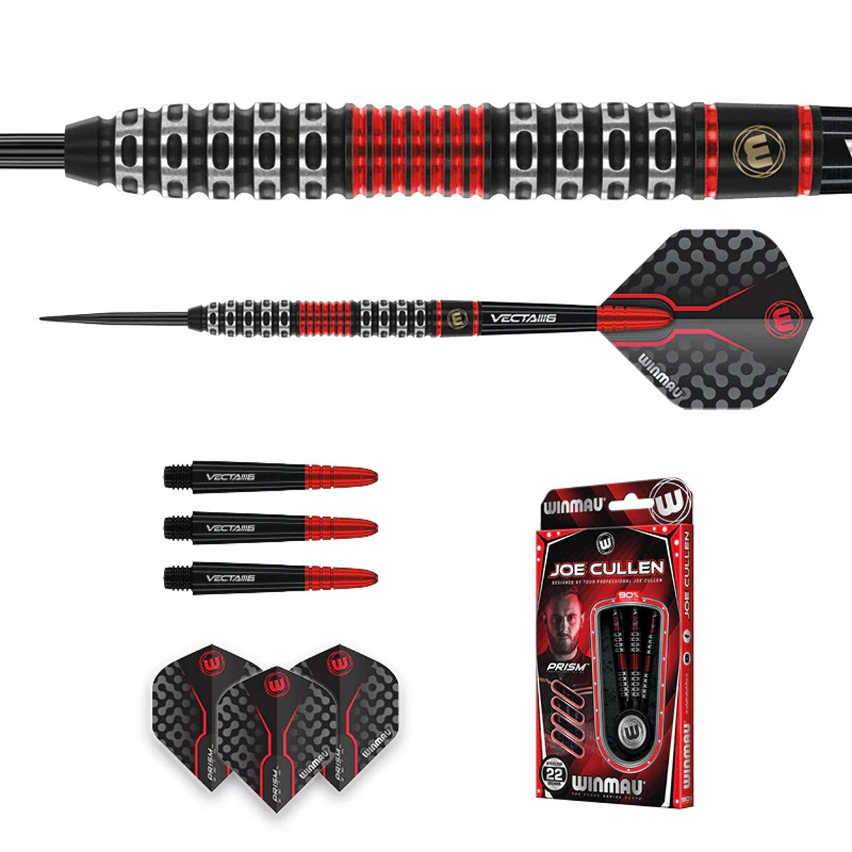 Joe Cullen Special Edition Steel Tip Darts contents image displaying everything included inside the package