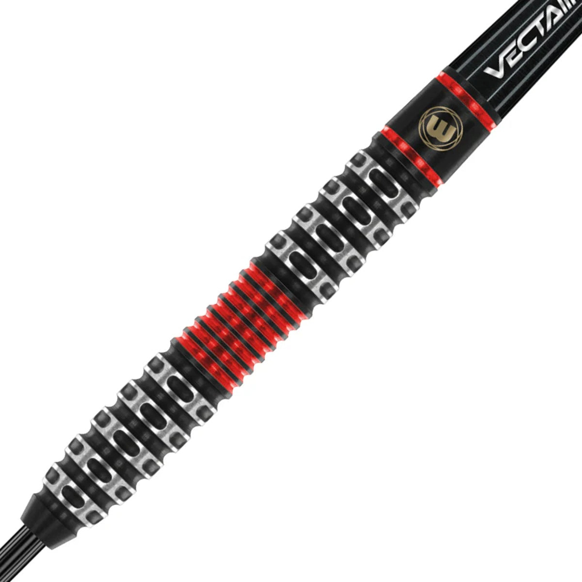 Joe Cullen Special Edition Steel Tip Darts close up image showing detailed grip patterns, machining, coating, and precision craftsmanship