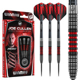 Joe Cullen Steel Tip Darts main product image showing the darts, packaging, flights, shafts, and included accessories