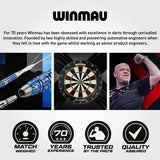Joe Cullen Steel Tip Darts Winmau brand image featuring Winmau branding, product range identity, and manufacturer information