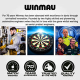 John Brown Signature Edition Steel Tip Darts Winmau brand image featuring Winmau branding, product range identity, and manufacturer information