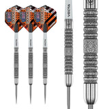 Jules van Dongen Steel Tip Darts straight product image displaying the barrel profile, grip layout, and design features