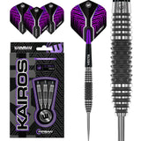 Kairos Steel Tip Darts main product image showing the darts, packaging, flights, shafts, and included accessories