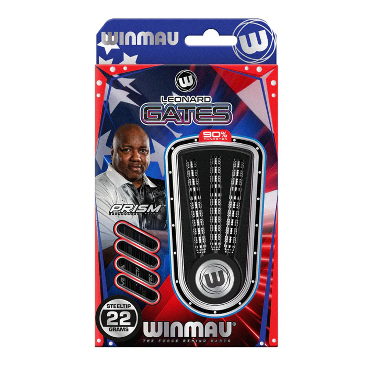 Leonard Gates Steel Tip Darts packaging exterior image showing the outer box artwork, branding, and presentation design