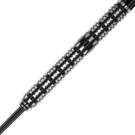 Leonard Gates Steel Tip Darts close up image showing detailed grip patterns, machining, coating, and precision craftsmanship