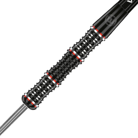 Mervyn King Special Edition Steel Tip Darts close up image showing detailed grip patterns, machining, coating, and precision craftsmanship