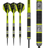Michael Van Gerwen MVG Aspire Steel Tip Darts straight product image displaying the barrel profile, grip layout, and design features