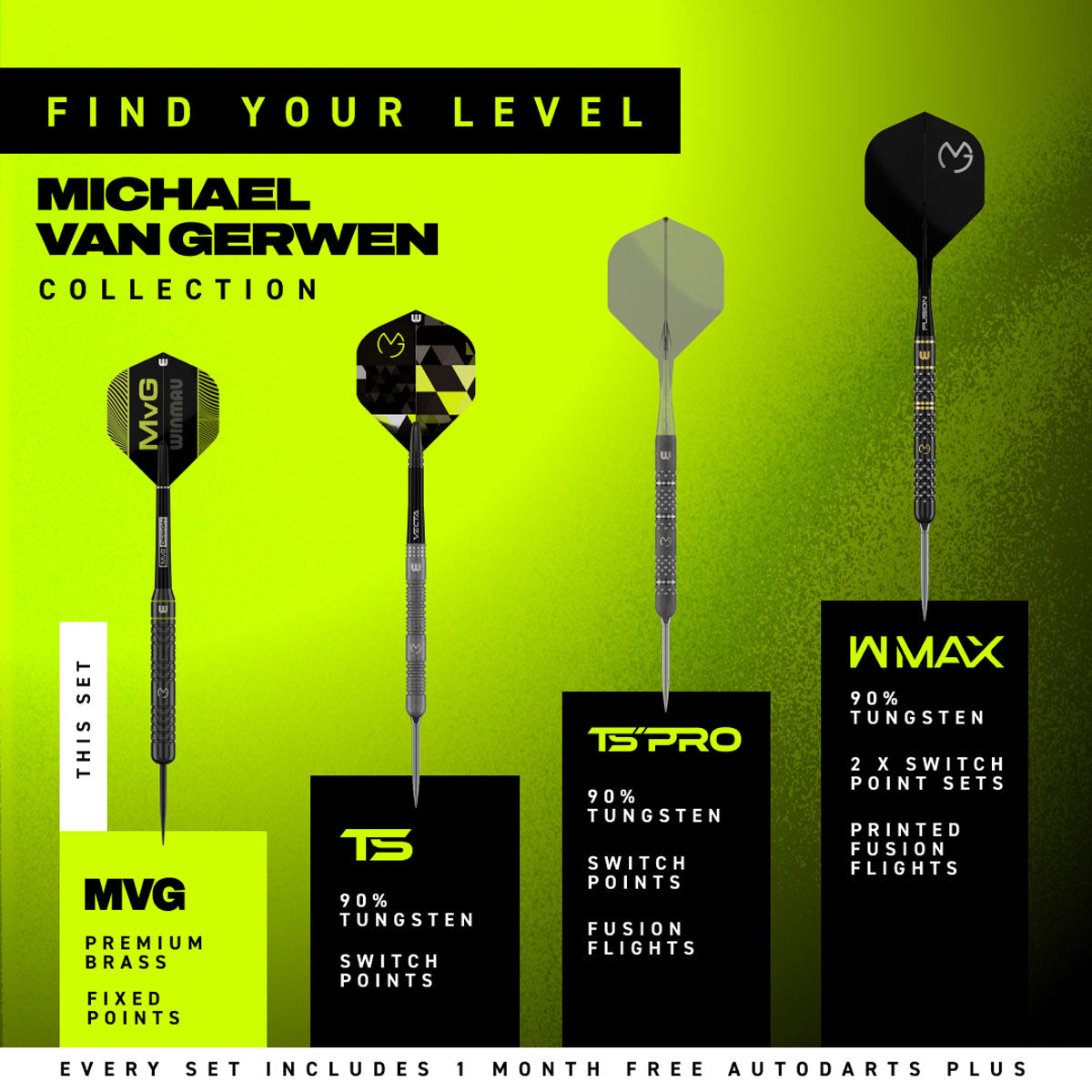 Winmau Michael van Gerwen MvG Brass Steel Tip Darts
