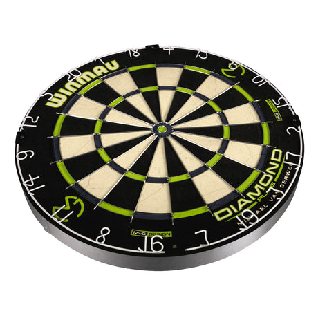 Michael Van Gerwen MvG Diamond Edition Dartboard alternate product image showing the dartboard and product contents