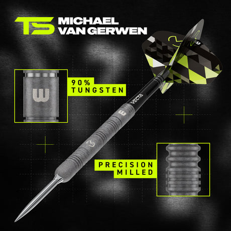 Winmau Michael van Gerwen MvG TS Switch Point 90% Tungsten Steel Tip Darts