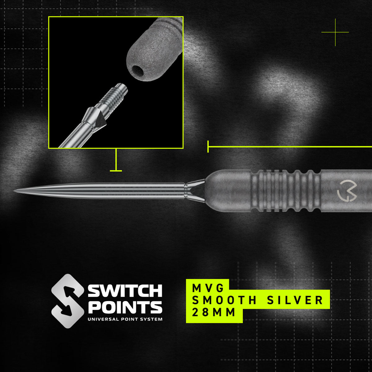 Winmau Michael van Gerwen MvG TS Switch Point 90% Tungsten Steel Tip Darts