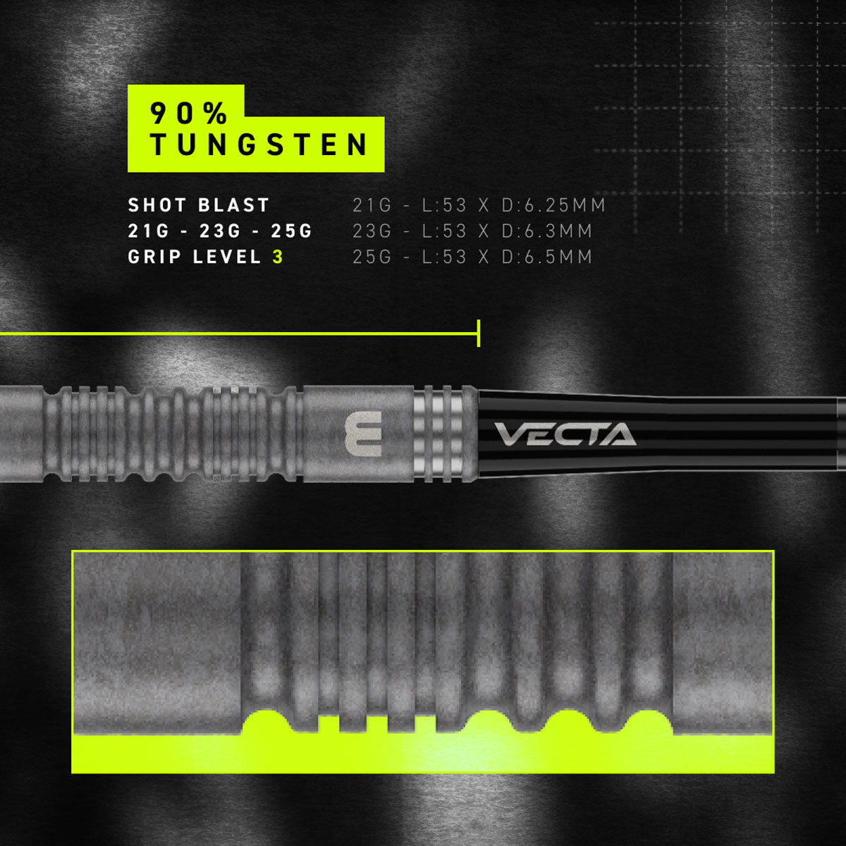 Winmau Michael van Gerwen MvG TS Switch Point 90% Tungsten Steel Tip Darts