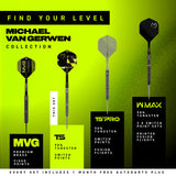 Winmau Michael van Gerwen MvG TS Switch Point 90% Tungsten Steel Tip Darts
