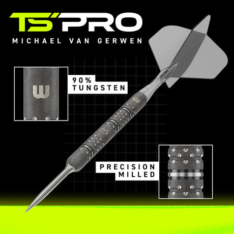 Winmau Michael van Gerwen MvG TS-PRO Switch Point 90% Tungsten Steel Tip Darts