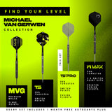 Winmau Michael van Gerwen MvG TS-PRO Switch Point 90% Tungsten Steel Tip Darts